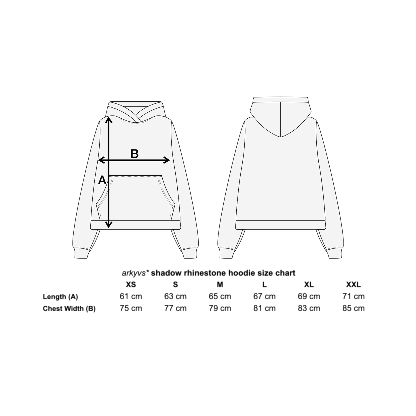 arkyvs* shadow rhinestone hoodie