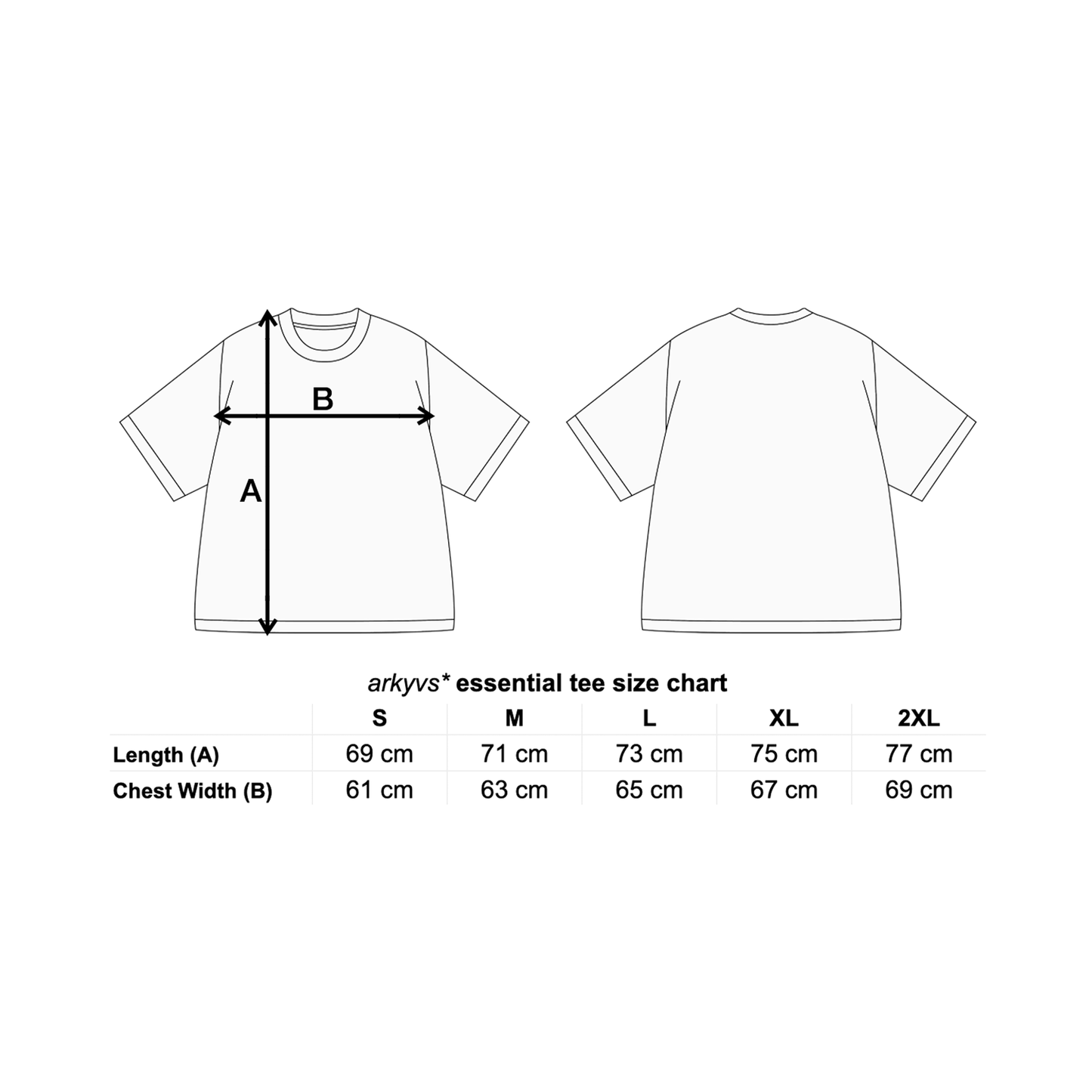 arkyvs* black essential tee