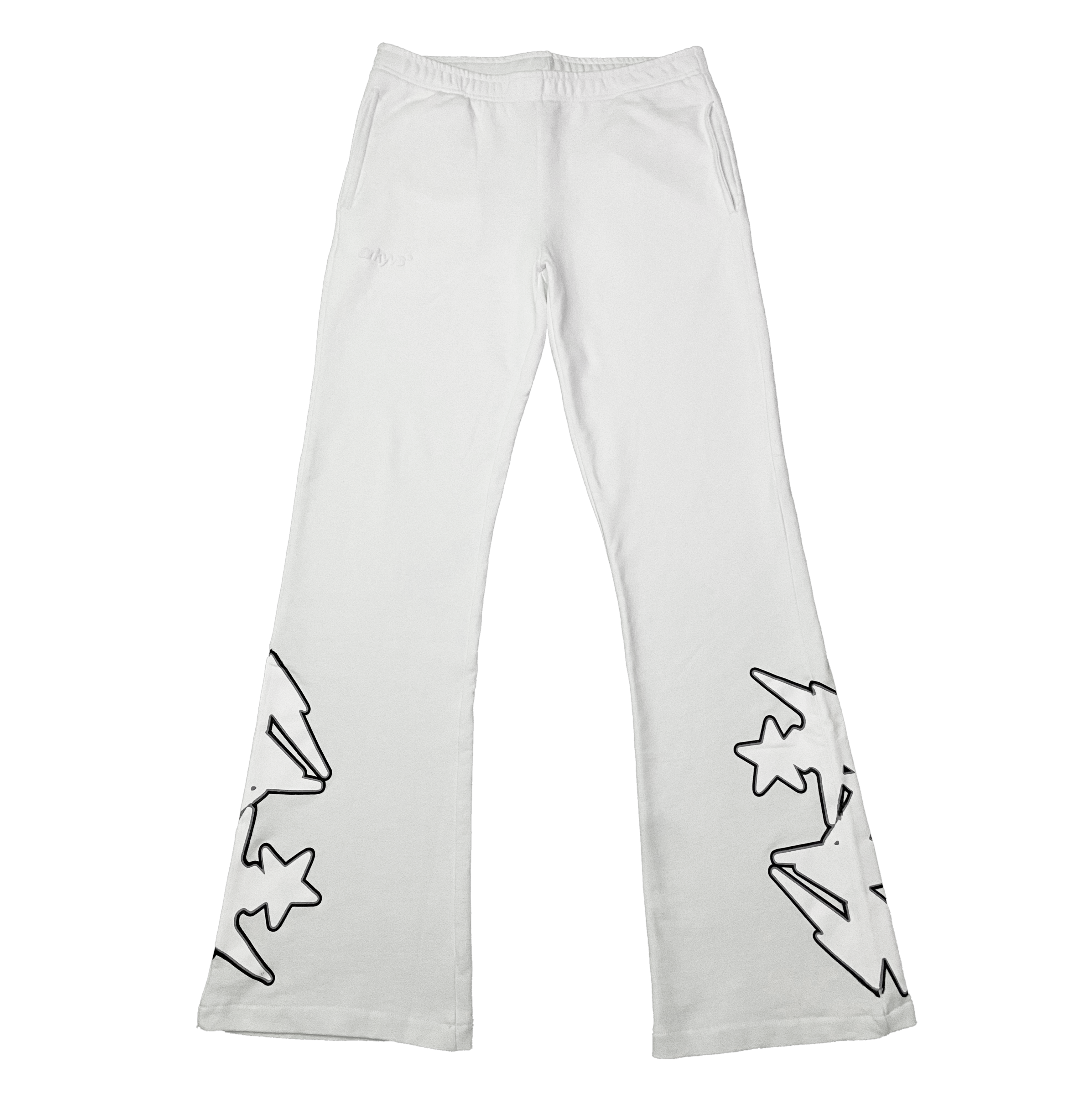White discount flame sweatpants