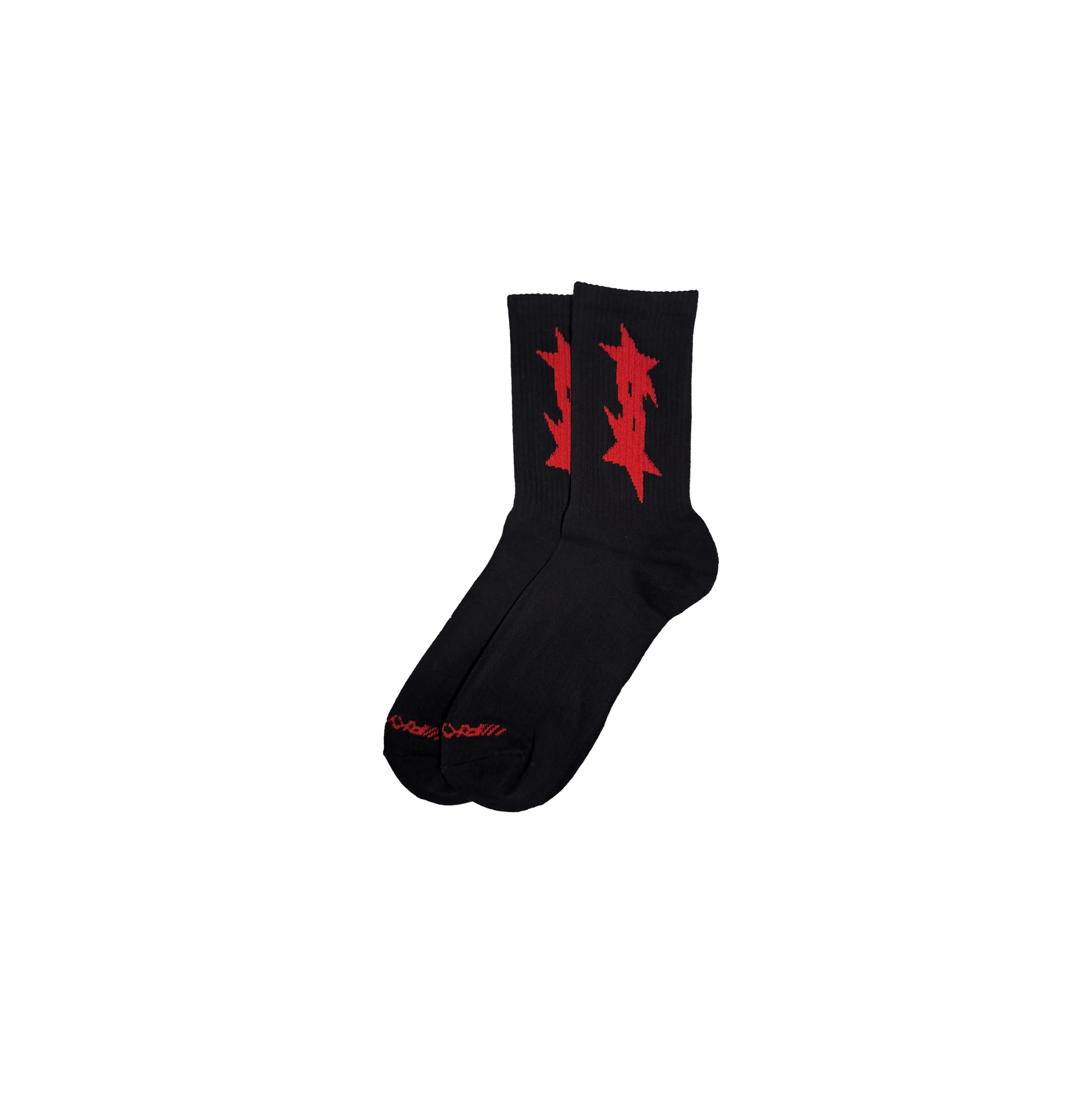 arkyvs* star socks black + red