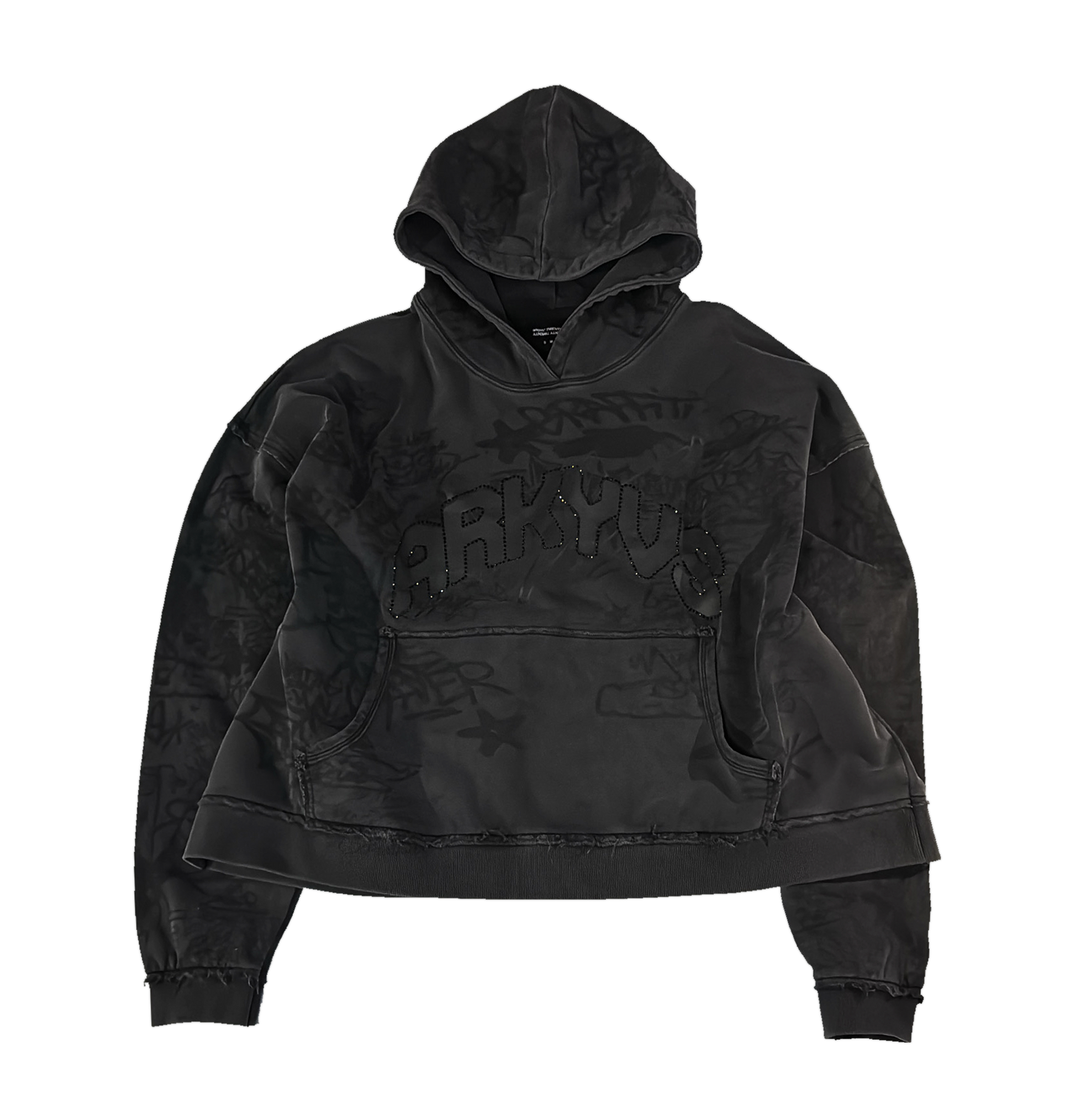 arkyvs* shadow rhinestone hoodie